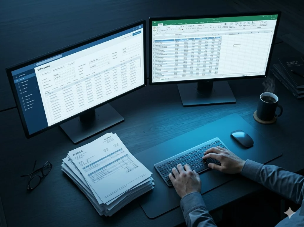 Illustration of manual business processes