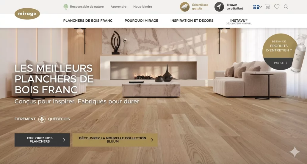 Mirage hardwood floors in a contemporary interior